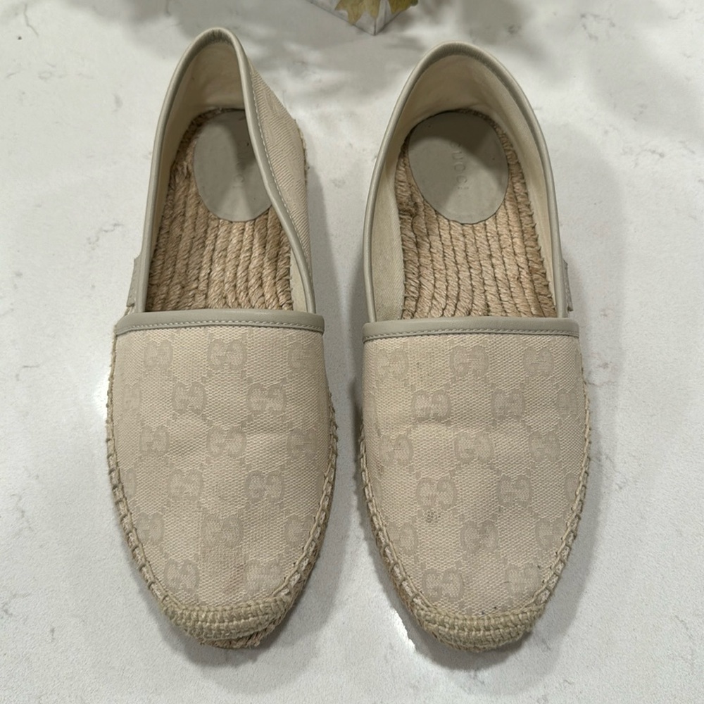 GUCCI cream espadrilles